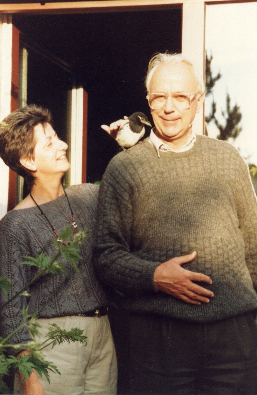 1980er Jahre Peter Flosdorf und seine langjährige Sekretärin Doris Reynolds <br>