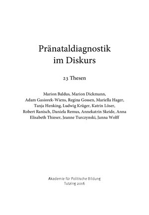 PDF Vorschau Pränataldiagnostik im Diskurs_23 Thesen.pdf